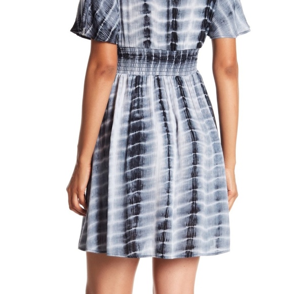 S.H.E. Swim Cover Up Plunge Crinkle Tie Dye Dress - Picture 8 of 8